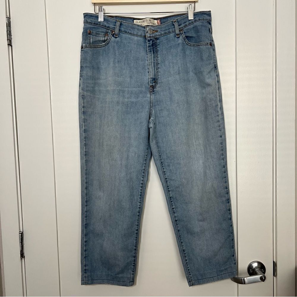 Levi's 512 Womens Jeans Size 16 M Blue Classic Slim Tapered American 90s Denim